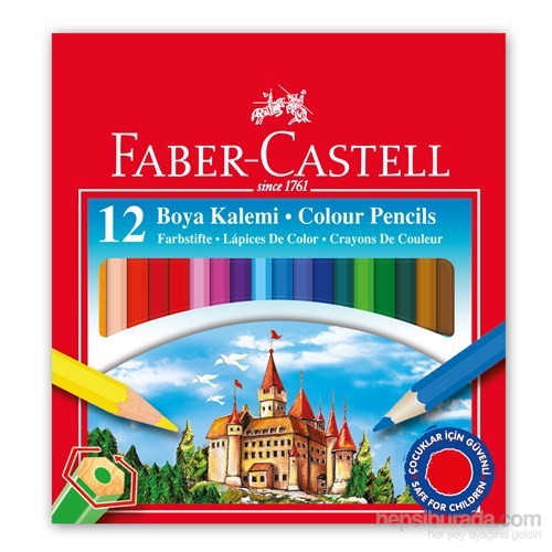 FABER CASTEL 12 Lİ YARIM BOY KURU KALEM