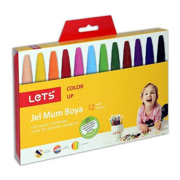 LETS 12 Lİ JEL MUM BOYA