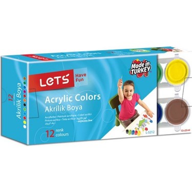 LETS 12 Lİ AKRİLİK BOYA ACRYLICS
